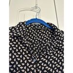 Fun2Fun Black Bird Print Button Down Shirt Long Sleeve Casual‎ Top 3XL Photo 5