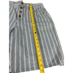 VTG Stuffed Shirt 90s Mom High Waist Striped 4 Button Denim Shorts 13/14 Photo 5
