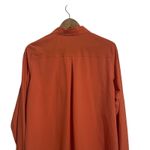 Athleta Orange Long Sleeve Button Up Shirt Top Pocket Size M Photo 9