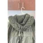 Torrid  Olive Green Twill Faux Fur Hooded Anorak Winter Parka Jacket‎ Size 1 Photo 6