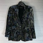 Dana Buchman  paisley velvet blazer womens size petite 4  (READ) Photo 0