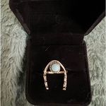 Women’s Stainless Steel Silver Faux Turquoise Ring Size 7 Blue Photo 0