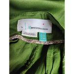 Anthropologie Diandra Green Satin Pleated Joggers Size 16. B-3 Photo 10