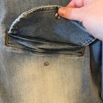 LOGO By Lori Goldstein  Zipper Front Blue Denim Jacket Cloud Wash Pockets Size 14 Photo 4