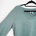 Z By Zella 100% Cotton Sage Green Open Back Pullover Sweatshirt Photo 2