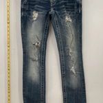 Miss Me Jeans Size 25 Distressed Bootcut Blue Embellished Pockets Denim Photo 4