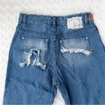 POL  Frayed Waist Distressed Mom Jeans small Photo 3