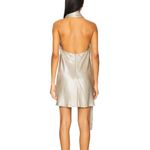 Auteur Studio Cassidy Dress in Grey Small New Womens Silver Satin Mini Gray Photo 1