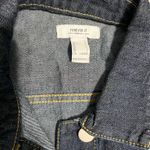 Forever 21  Premium Cropped Denim Jacket Dark Wash Women’s Size L Photo 3