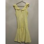 Jonathan Simkhai Dress Yellow Gingham Size 8 Midi Ruffle Picnic Preppy Whimsical Photo 7