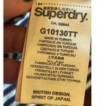 Superdry Blue and White Striped Crew Neck Rope Lettering Short Sleeve Tee Size 8 Photo 10