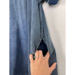 Anthropologie Porridge Women's Short Sleeve Denim Mini Swing Dress Blue Sz S Photo 6