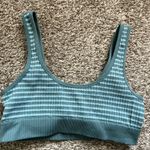 Lucky Brand  Teal Striped Sports Bra Size XL Photo 3