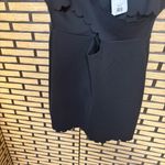 Topshop  Black Scalloped Cutout Scuba Knit‎ Dress Size 10P Photo 5