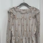 Carly Jean Los Angeles  size‎ Small Ruffle Midi Dress Long Sleeve Paisley Dot Photo 10