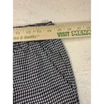 Dressbarn Women's Medium Gingham Check Cropped Pants Elastic Waist Casual Black Photo 1