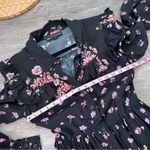 Jill Stuart Jill  floral print ruffle collar button front long sleeve shirt dress Photo 3