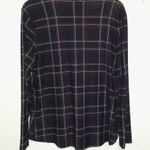 Forbidden Society Plaid V-Neck Pullover Top-Size XL-Long Sleeve-Academia-Grunge Photo 3