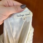 Boho Floral Cream Fringe Dress White Photo 2