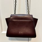 Zac Posen ZAC Wine Mini Eartha Leather Crossbody Bag Photo 1