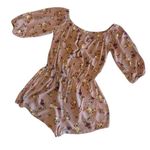 Haute Monde  Floral Romper Off Shoulder Elastic Waist Casual‎ Cute Comfy Size S Photo 8