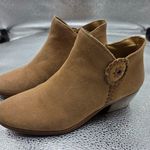 Jack Rogers  Peyton Whipstitch Ankle Boots Chestnut Chelsea Stacked Heel Size 6M Photo 0