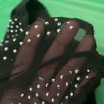 Rhinestone Mesh Shorts Sz Medium Photo 5