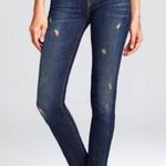 Vince Dylan Skinny Jeans Distressed Dark Crimson Wash Photo 0