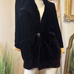 KENSINGTON SQUARE Vintage Burgundy/Black Velvet Blazer Gold Satin Cuffs Black Size undefined Photo 0