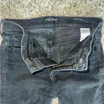 Banana Republic  woman’s black skinny jeans size 25 SHORT distressed raw hem Photo 3