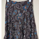 Relativity  Y2K Brown Paisley Floral Corduroy Midi Skirt Size 10 Photo 1