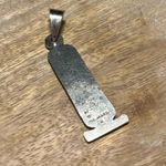 Sterling Silver Vintage Long Egyptian Mexico Symbols 925  Pendant Photo 9