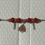 Ohio State Buckeyes Multi Charm Bracelet Red Photo 9