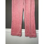 GW Sport Pants Womens Medium Pink Velour Lounge Wide Leg Drawstring Casual Photo 2