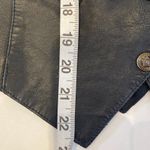 Mona Mode Black Leather Western Snap Closure Vest EUC Sz Sm Vintage Photo 9