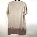 Pou Nou 100% Linen Shirt Dress Women’s Size Large Tan Red Beach Pockets Photo 6