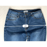 Bamboo  Flare Mid Rise Split Leg Blue Jean‎ sz 13 Hipster 90s Throwback Photo 4