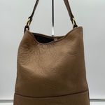 J.Crew Tan Pebble Grain Leather Bucket Shoulder Bag Hobo Purse Photo 0
