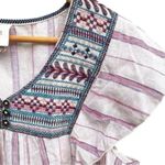 Knox Rose Embroidered Linen Boho Peasant Top Photo 6