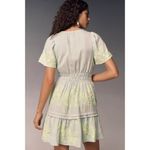 Anthropologie NWT by The Somerset Mini in Mint Embroidered Linen Dress S Photo 8