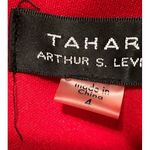 Tahari Asl Firebird Red Split Cape Sleeve Shift Dress Size 4 Photo 9