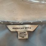 American Eagle  Outfitters Baby Blue V Neck Chiffon Blouse M Photo 8