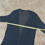 J.Jill Cardigan Women’s Size M Black Midi Long Duster Sweater Lightweight Linen Photo 6
