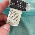 Vintage 80s Preview USA Aqua Satin Ruffle Robe M L Blue Size L Photo 8