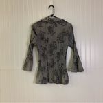 Fred David  Black and White Pleated Blouse Size Medium Photo 1