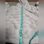 NWT Fair X Haven Faux Fur Hooded Zip Up Sweater Women's Medium Light Blue/Grey Blue Photo 7