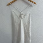 Free People Intimately  Ivory Racerback Tulle Hem Tank Top Cami Size Large Photo 0