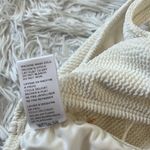 Good American NEW CRINKLE HOT SHOULDER BIKINI TOP IVORY SIZE S/M Photo 3