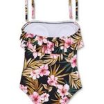 One Piece Women's Double Flounce Front Full Coverage Swimsuit - Kona Sol™ Photo 3