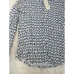 Alexander Jordan Womens Button Shirt Top medium Blue and White NWT Photo 4